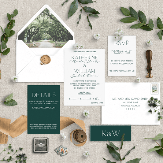 Bold Details Wedding Invitation Suite