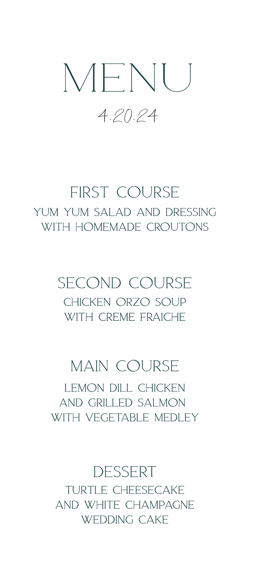 Bold Details Menu