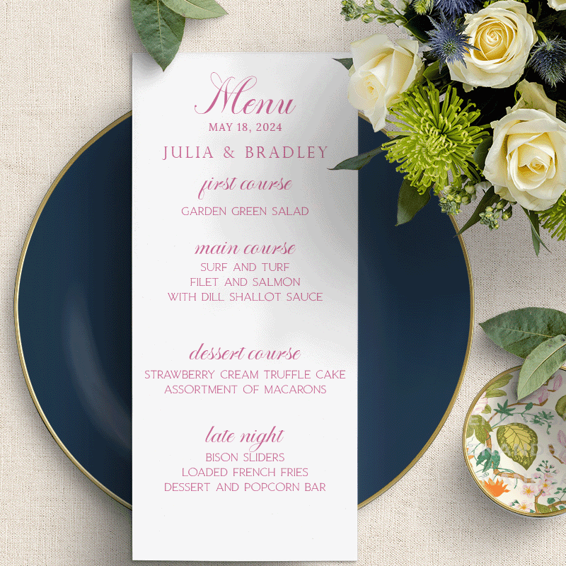 Bold Statements Menu
