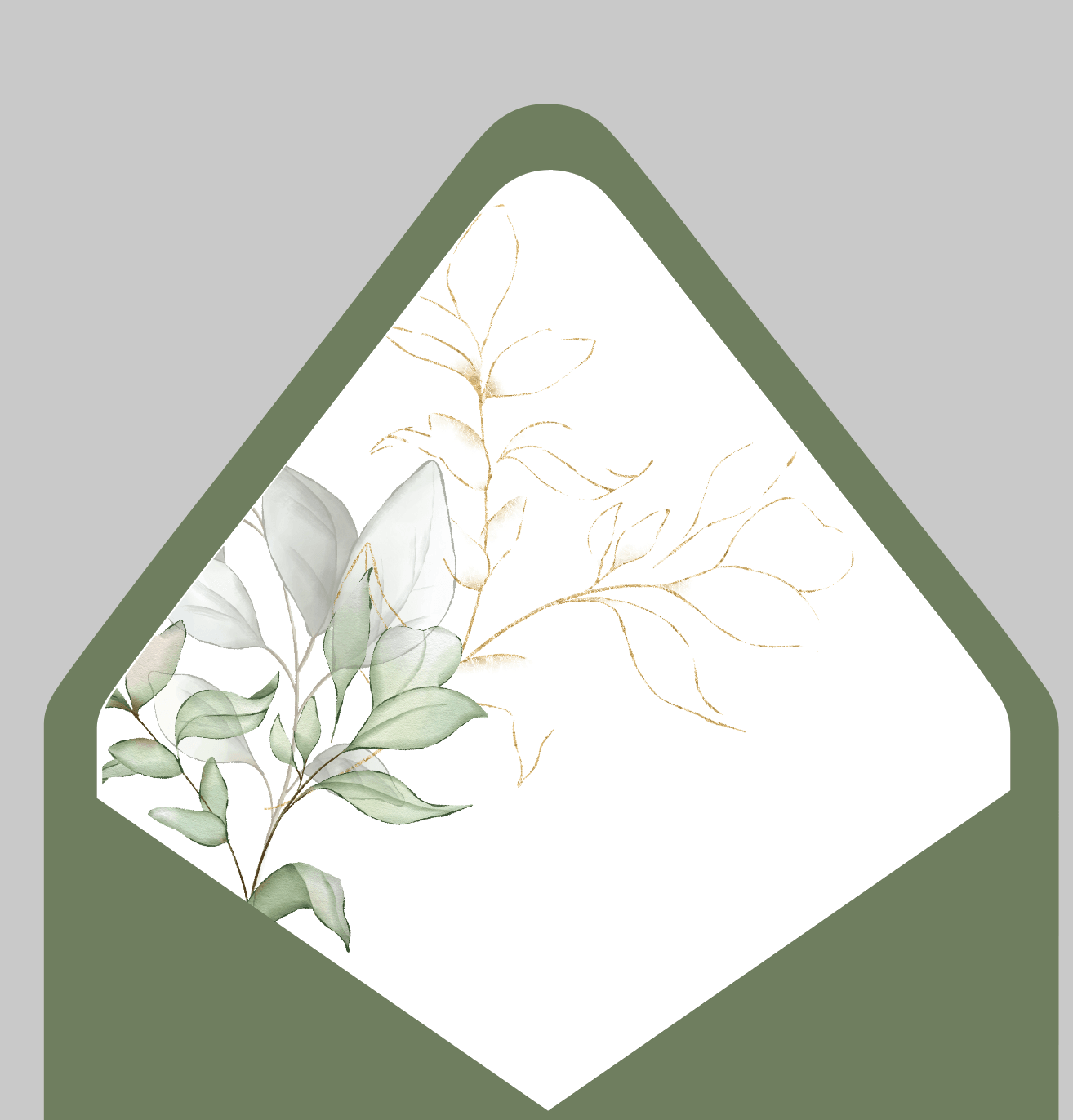 Greenery Crest Invitation