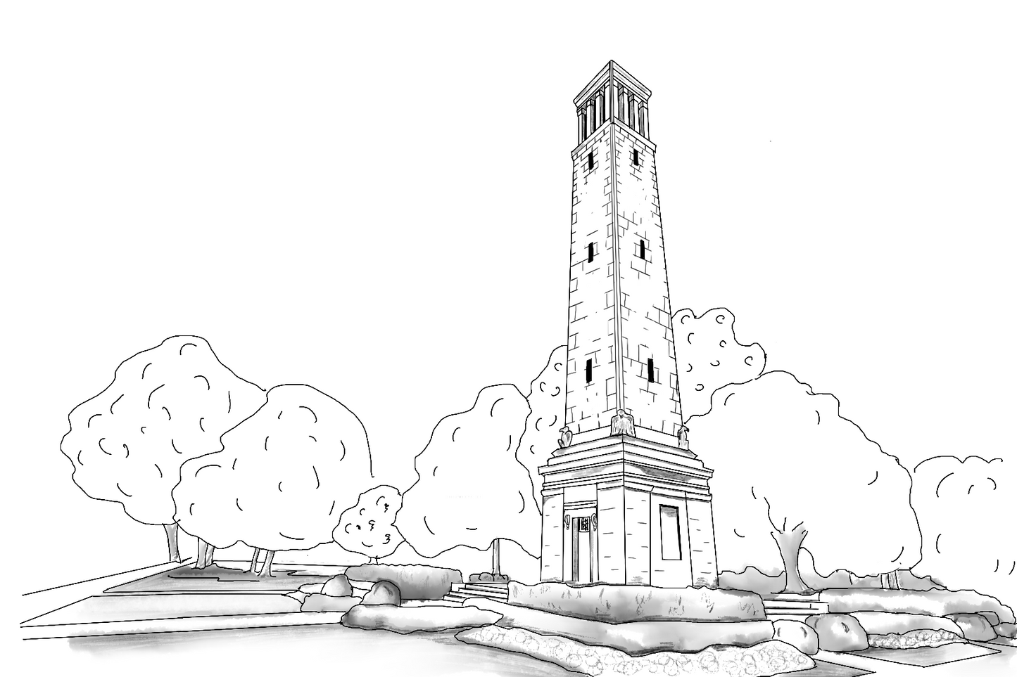 Custom Venue Line Drawing - Digital Download