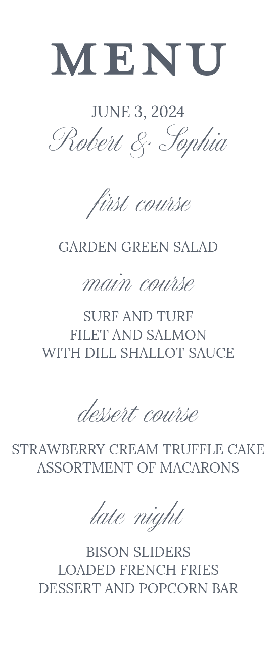 Destination Unknown Menu