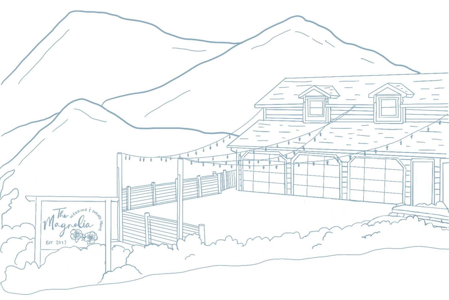 Custom Venue Line Drawing - Digital Download