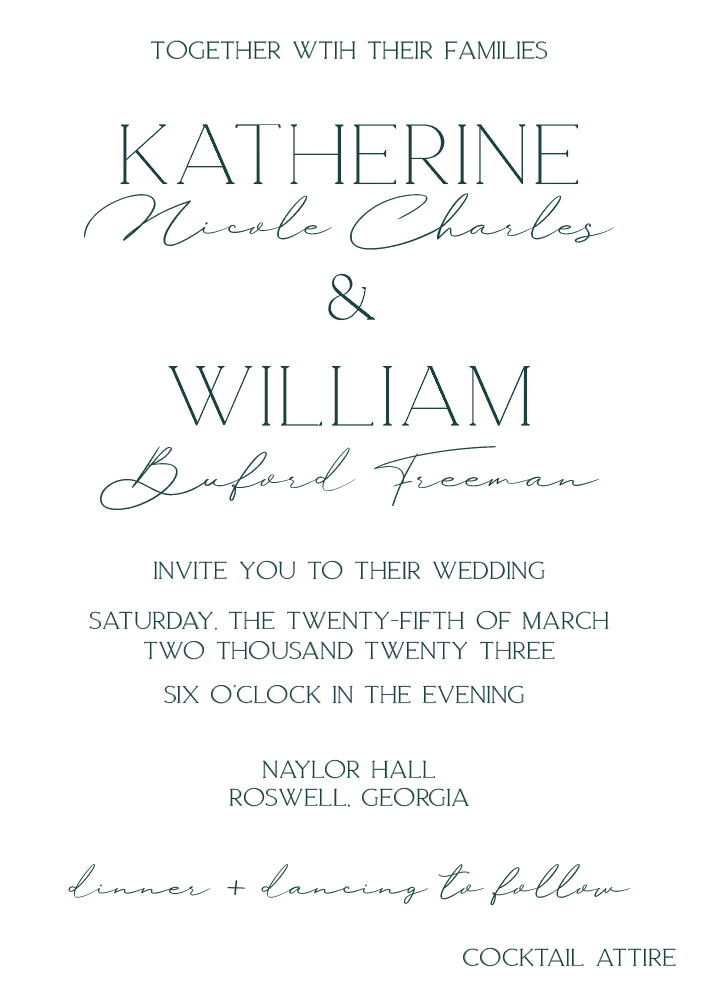 Bold Details Wedding Invitation Suite