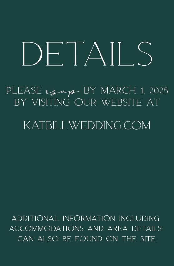 Bold Details Wedding Invitation Suite