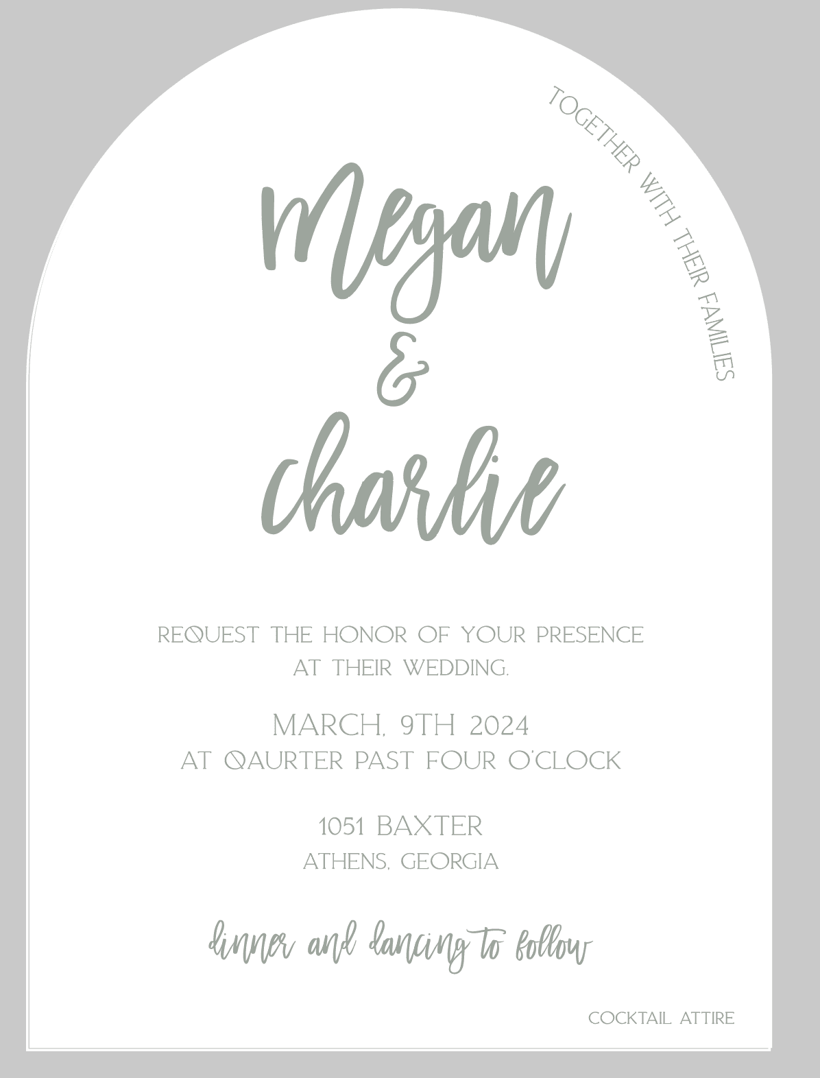 Sage Advice Wedding Invitation Suite
