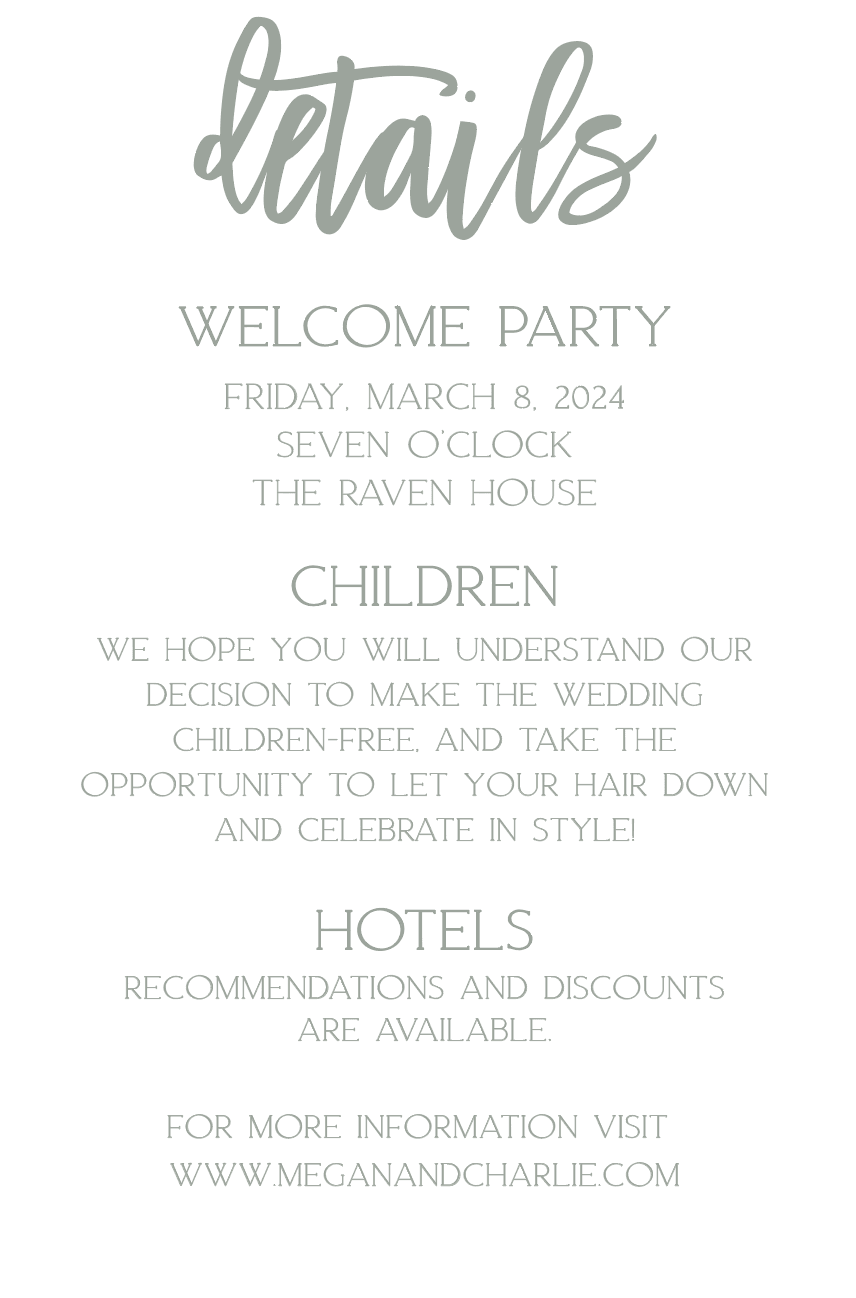 Sage Advice Wedding Invitation Suite