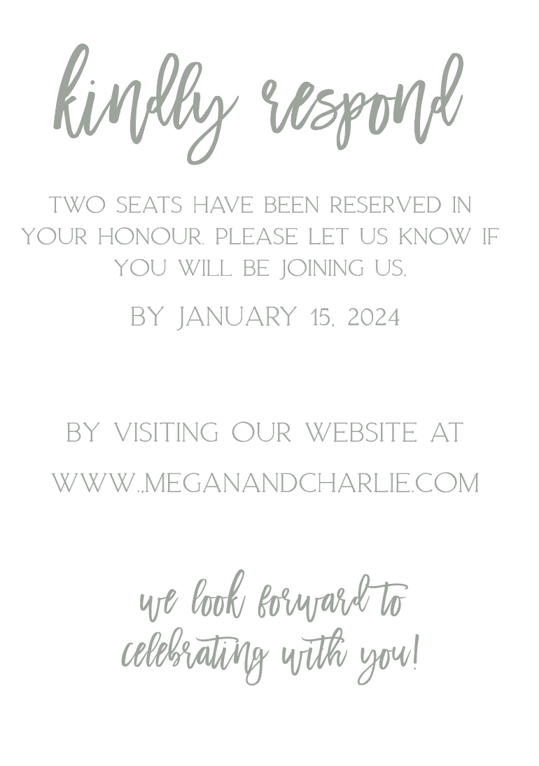 Sage Advice Wedding Invitation Suite