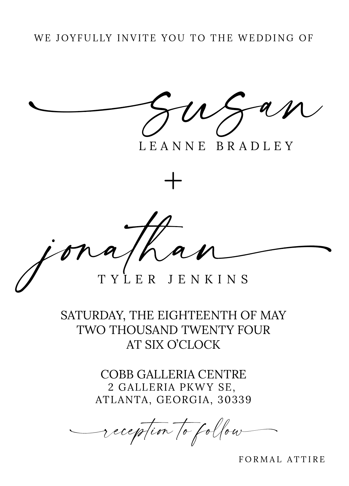 Easy Flourish Wedding Invitation Suite