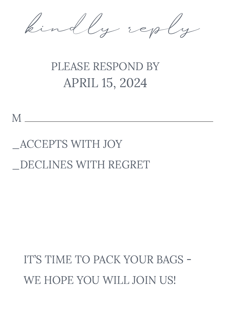 Italian Romance Wedding Invitation Suite