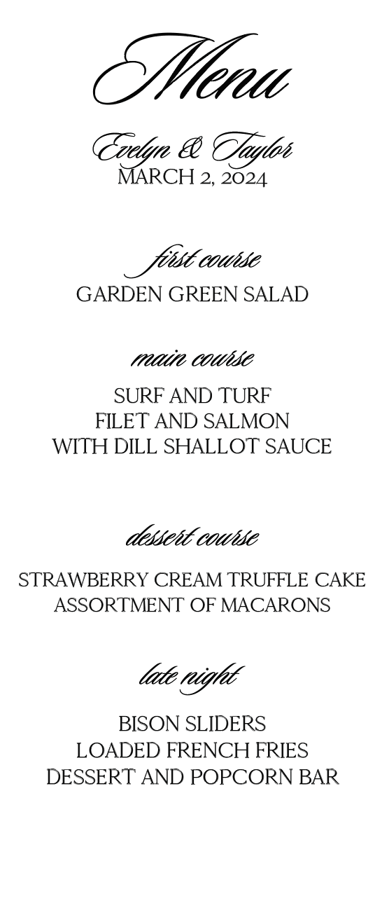 Simple Classic Menu