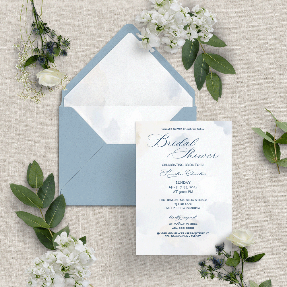 Watercolor Mist Invitation