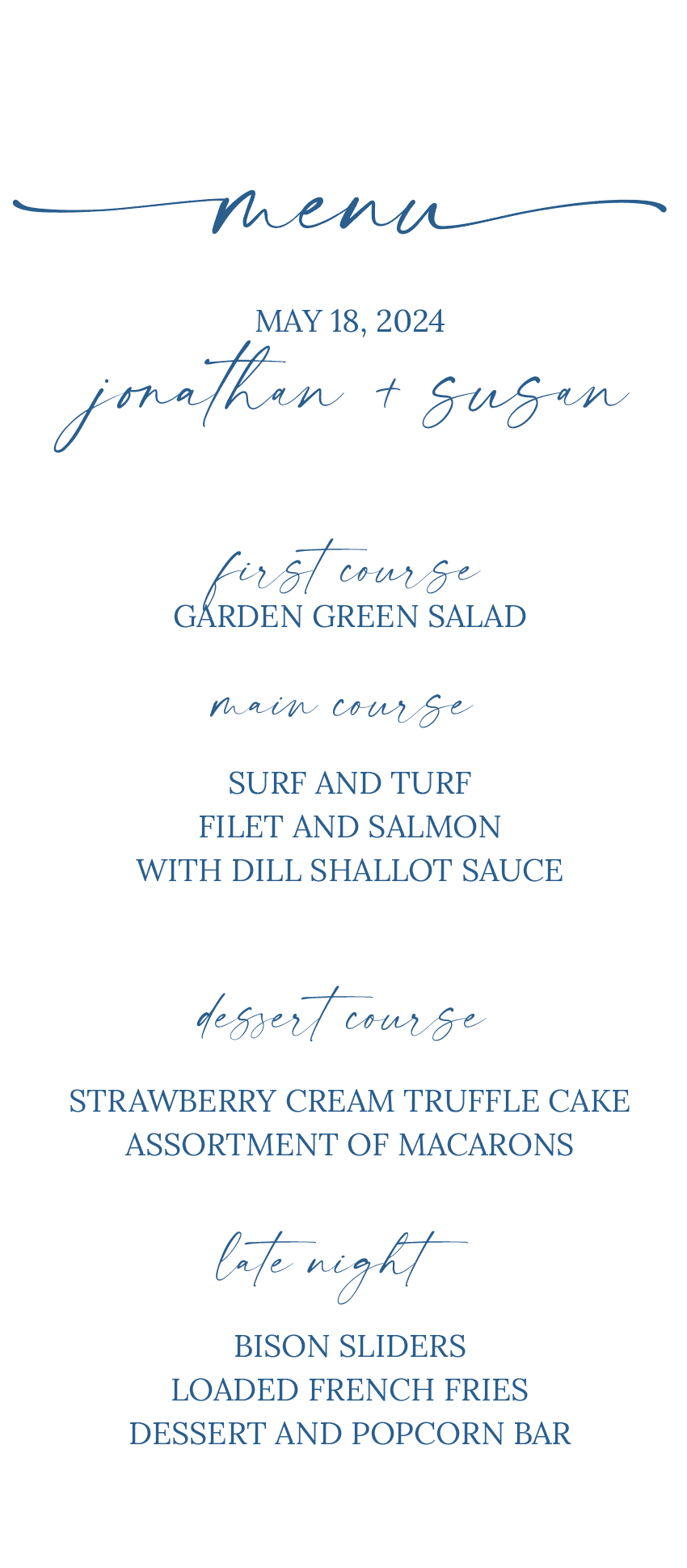 Easy Flourish Menu