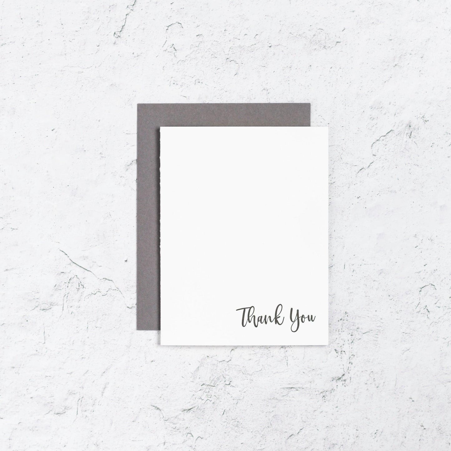 Simple Thank you Letterpress Card