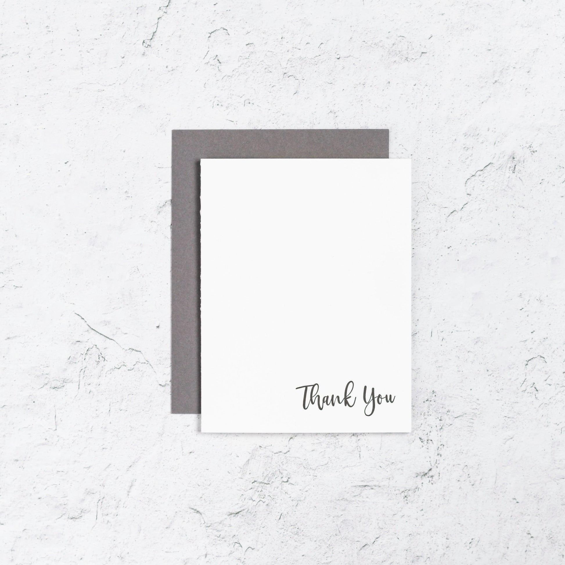 Simple Thank you Letterpress Card