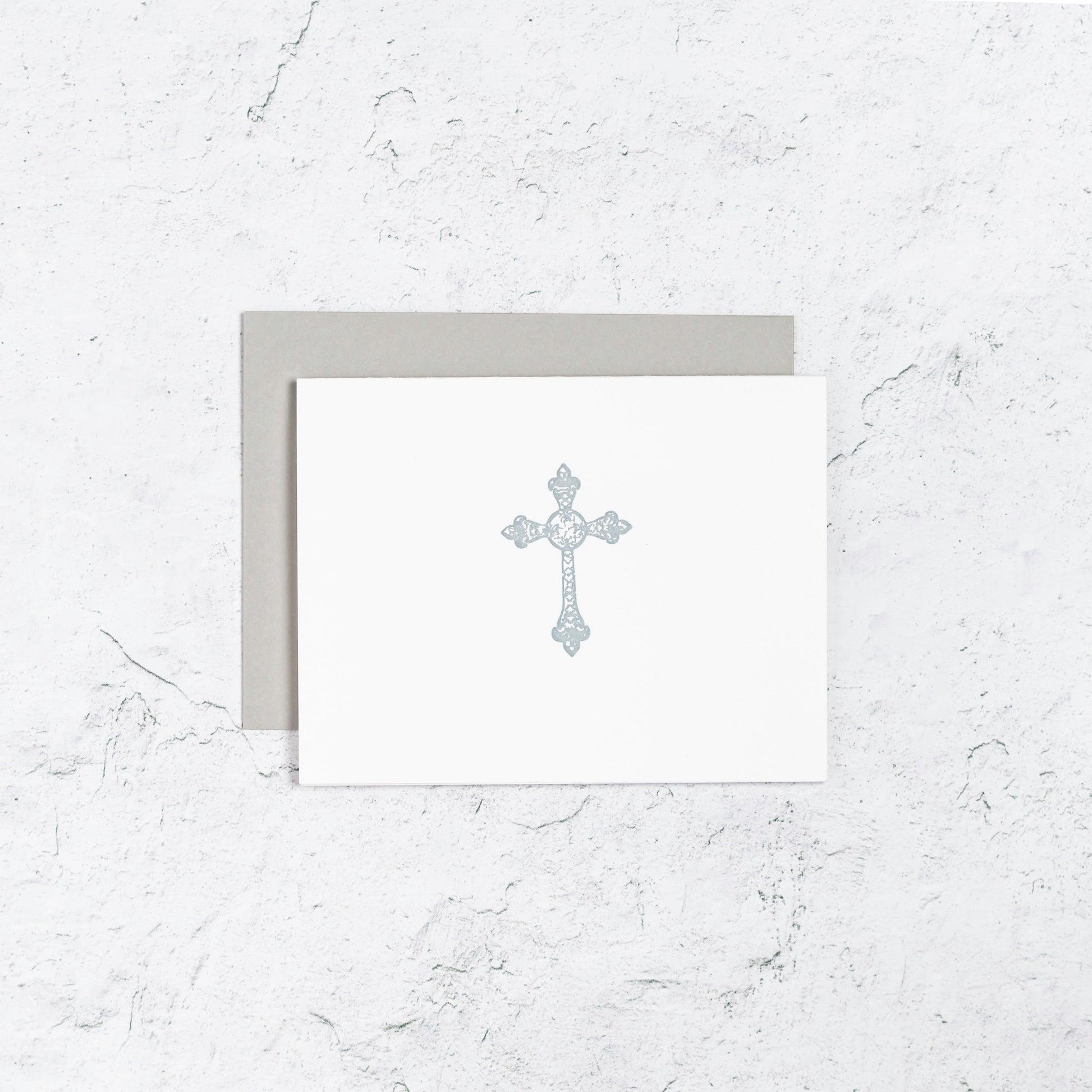 Byzantine Cross Letterpress Card