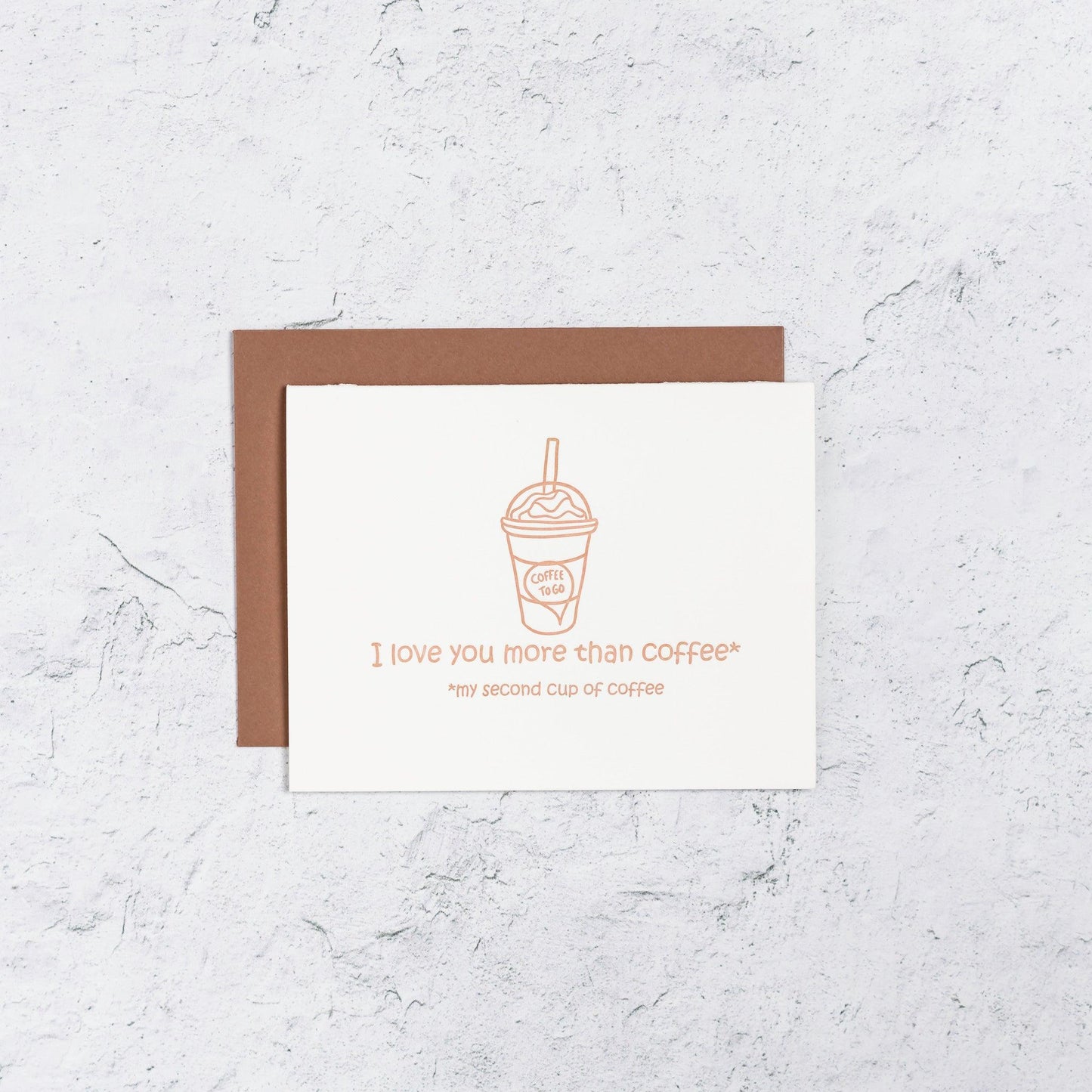 More than Coffee Letterpress Card