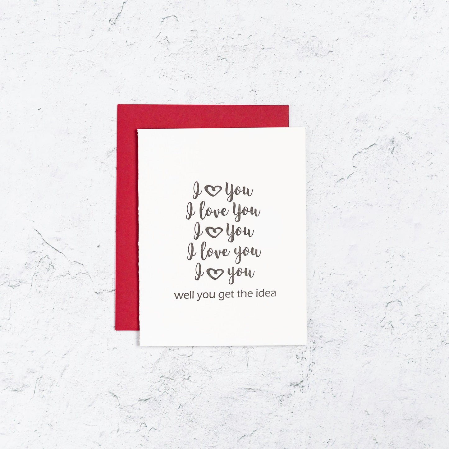 I love You Letterpress Card