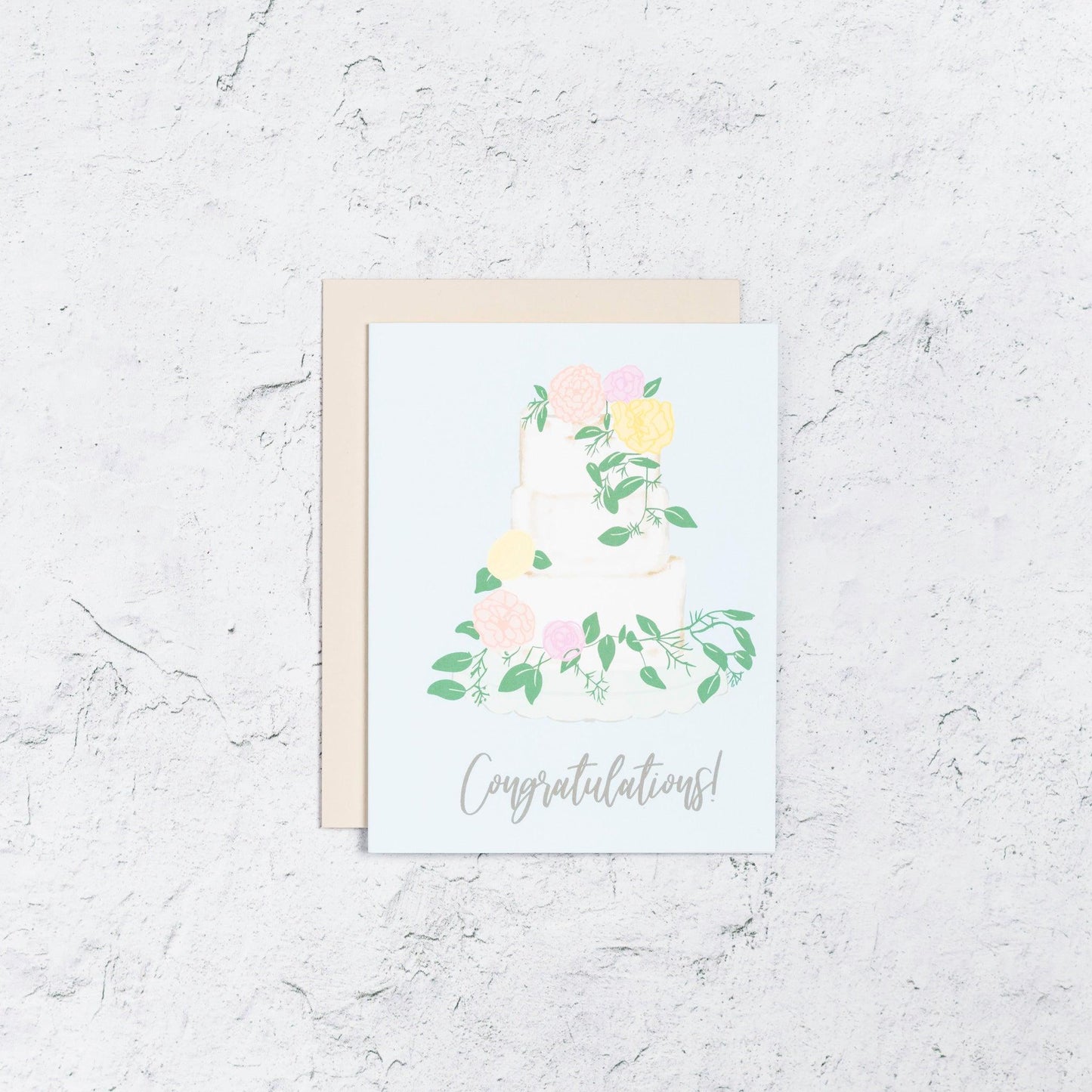 Congratulations Card With Wedding Cake