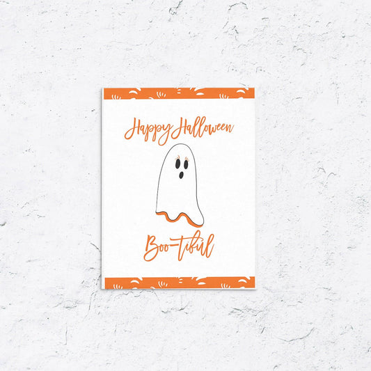 Boo-tiful Ghost Halloween Card
