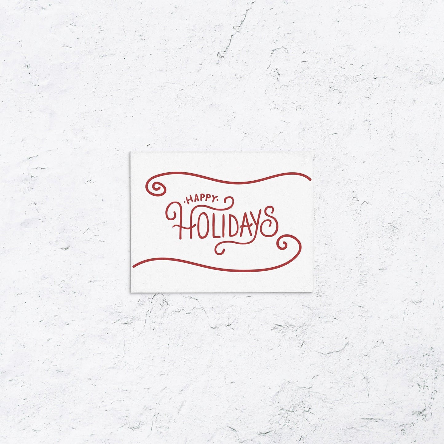 Happy Holidays Swirl Letterpress Boxed Cards - With Love Paperie