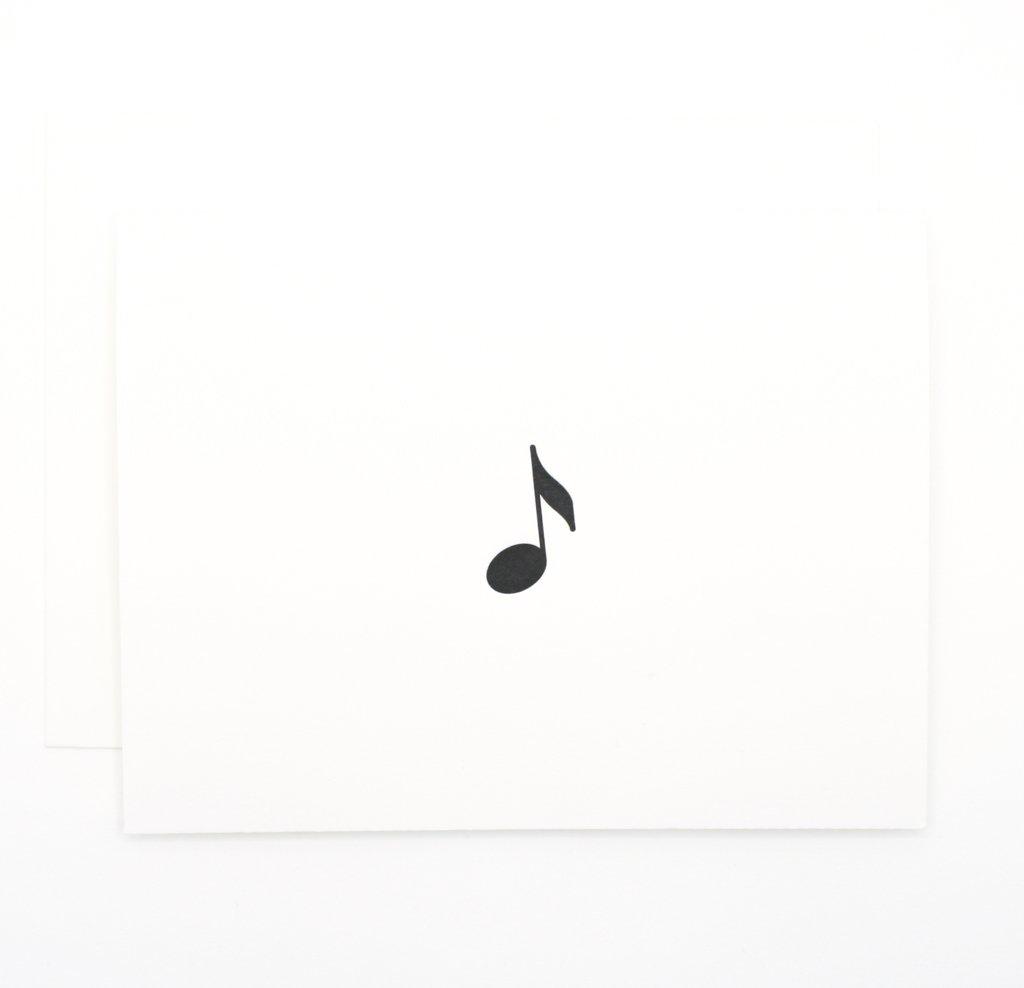 Music Note Letterpress Card