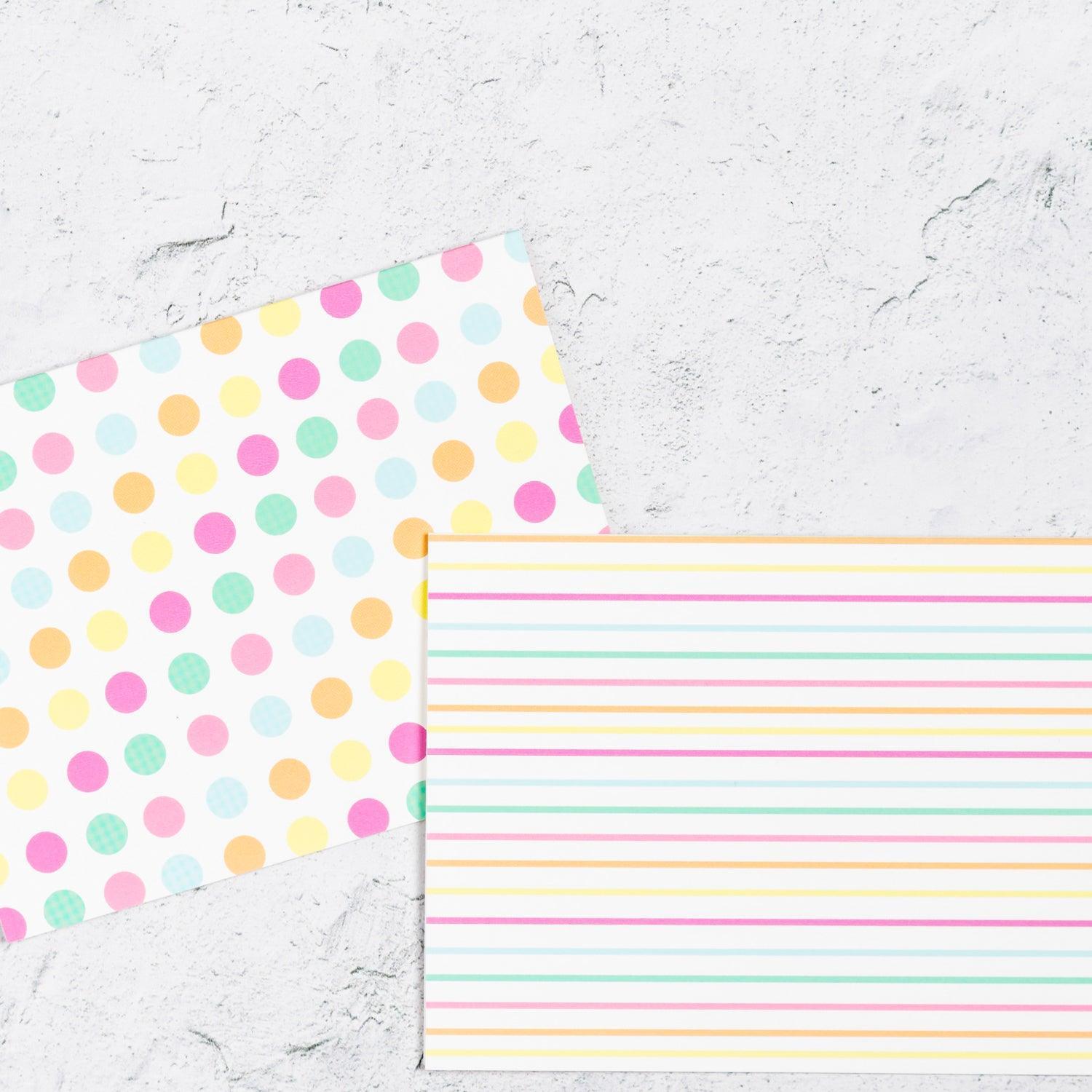 Dots and Stripes Fun Notecard Set - With Love Paperie
