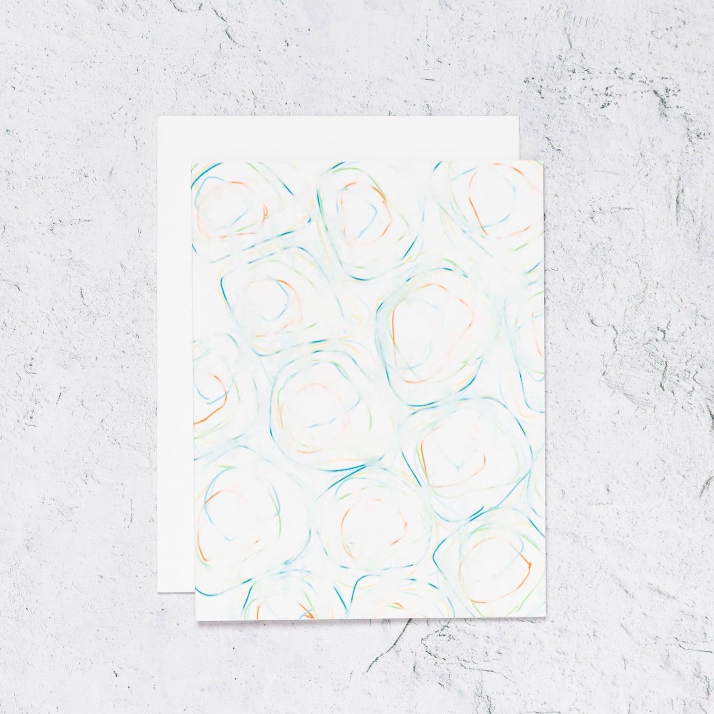 Abstract Watercolor Swirl Notecard Set - With Love Paperie