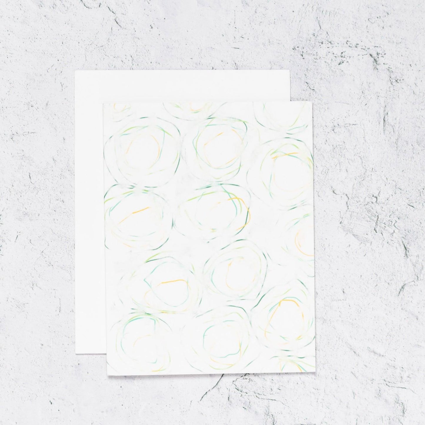 Abstract Watercolor Swirl Notecard Set - With Love Paperie