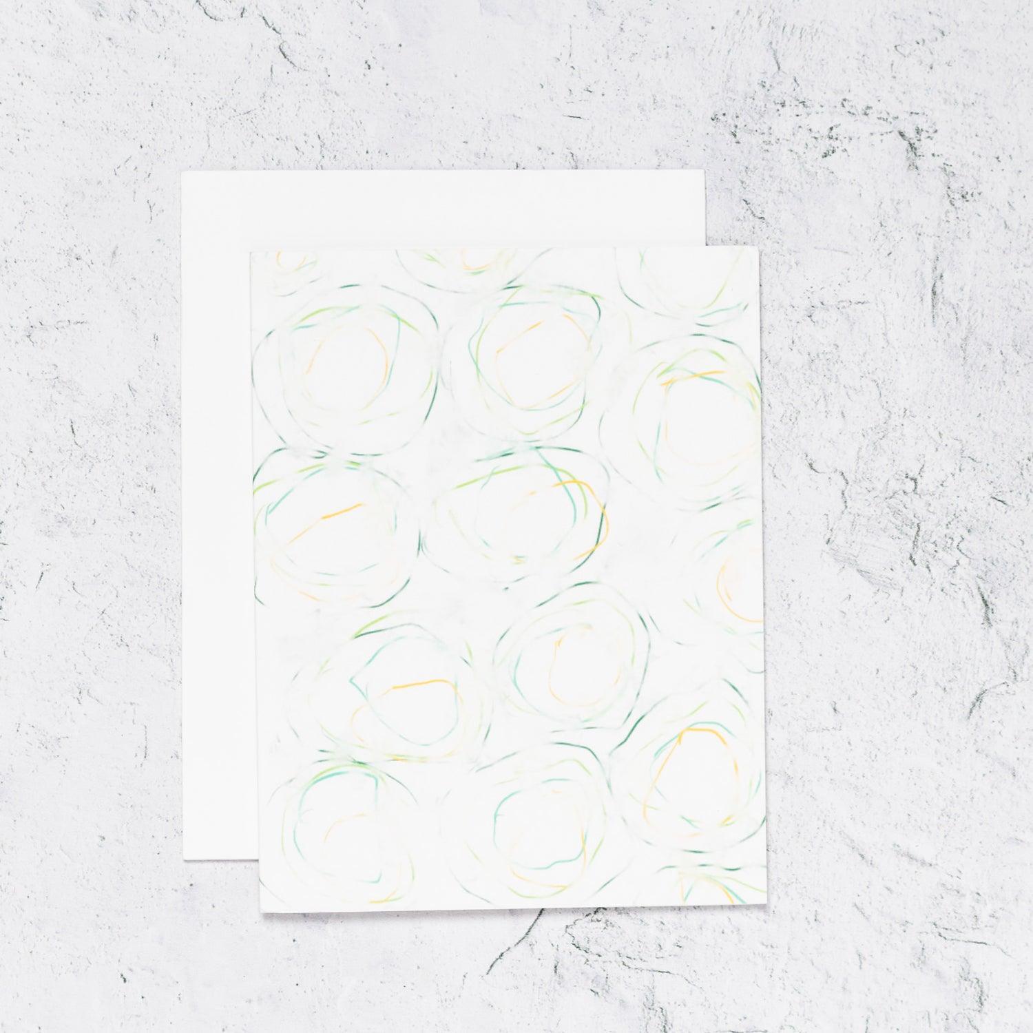 Abstract Watercolor Swirl Notecard Set - With Love Paperie