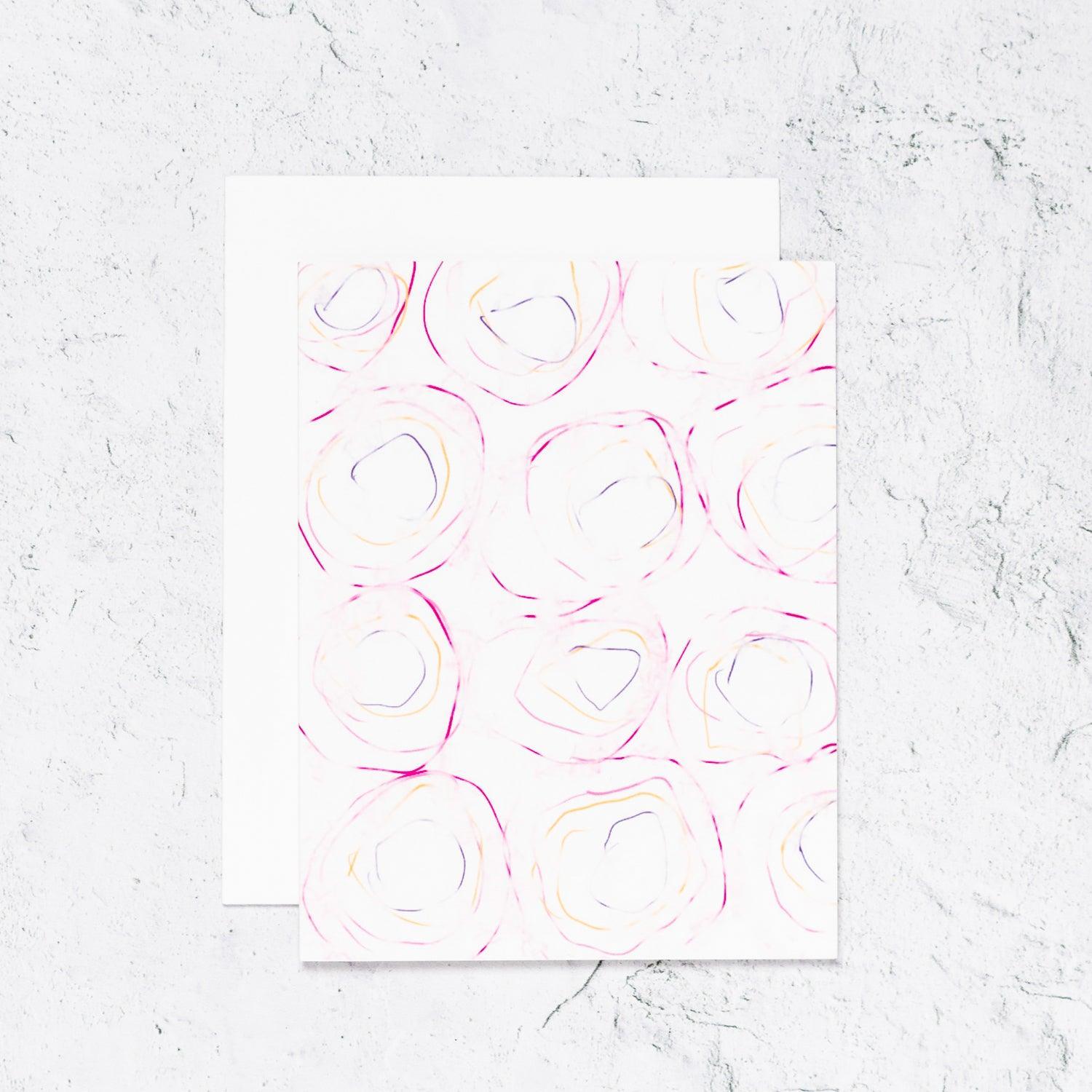 Abstract Watercolor Swirl Notecard Set - With Love Paperie