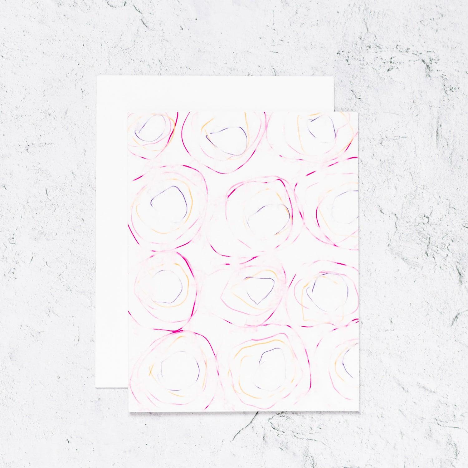 Abstract Watercolor Swirl Notecard Set - With Love Paperie