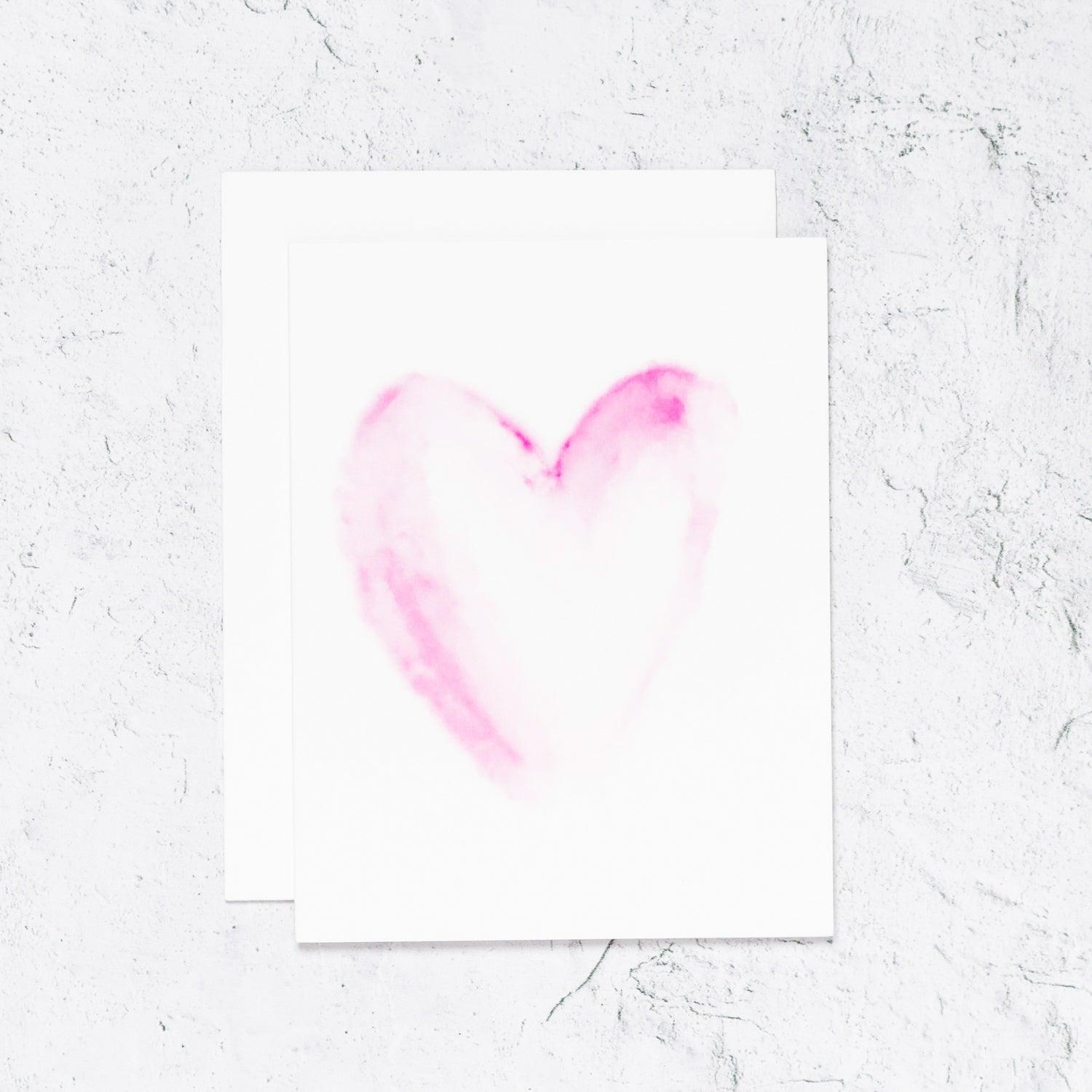 Watercolor Hearts Notecard Set - With Love Paperie