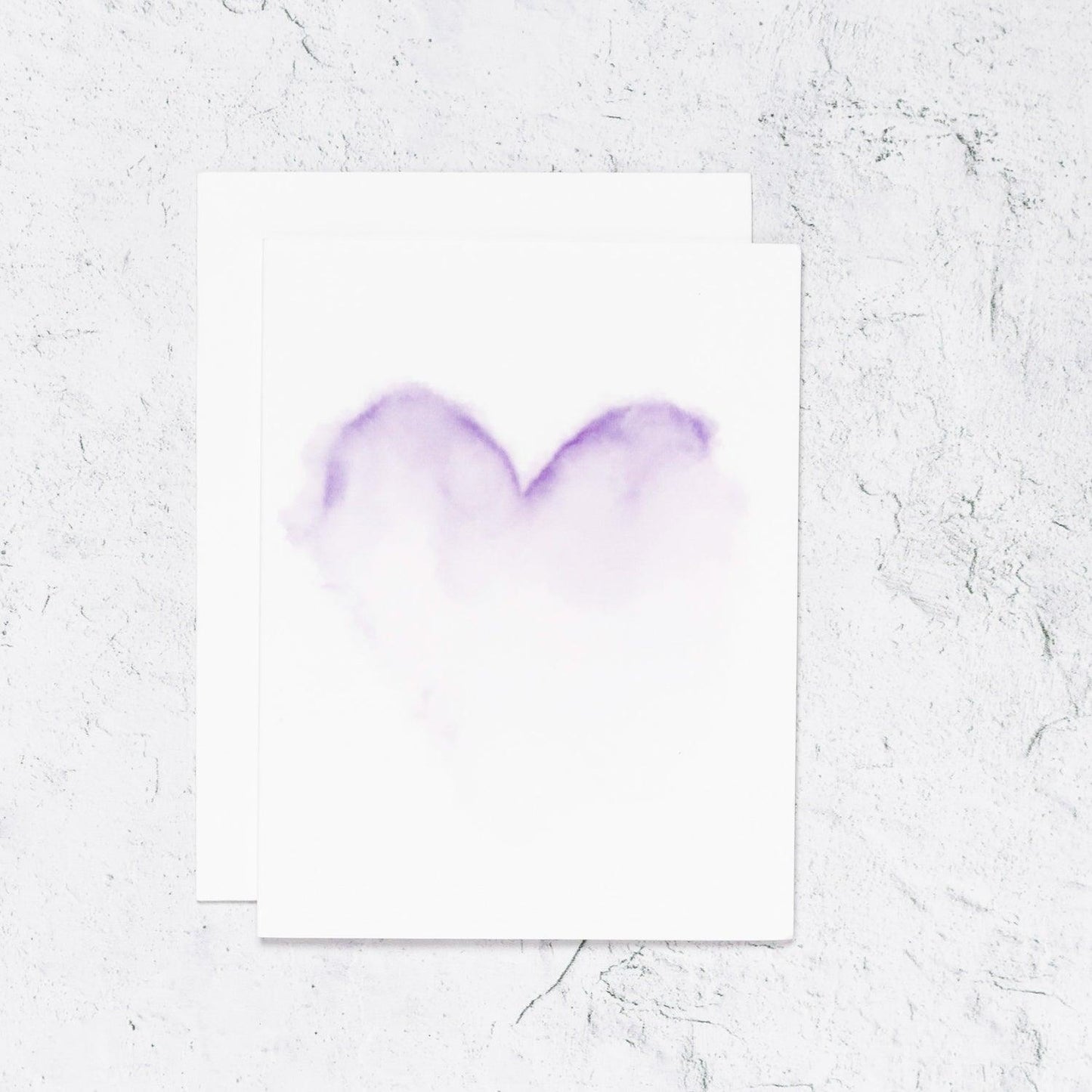Watercolor Hearts Notecard Set - With Love Paperie
