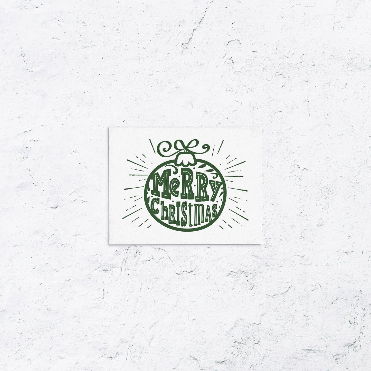 Holiday Ornament Letterpress Card Green