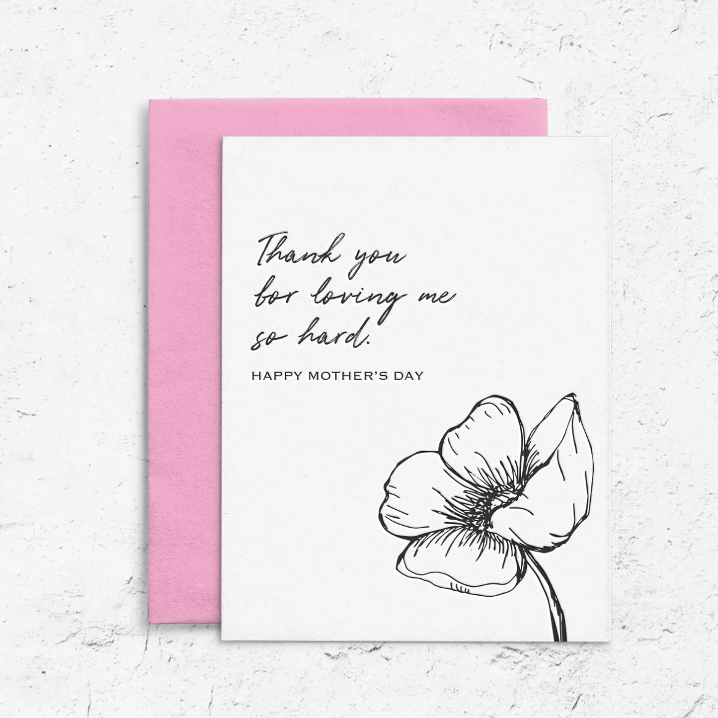 Mothers Day Thank You Letterpress Card