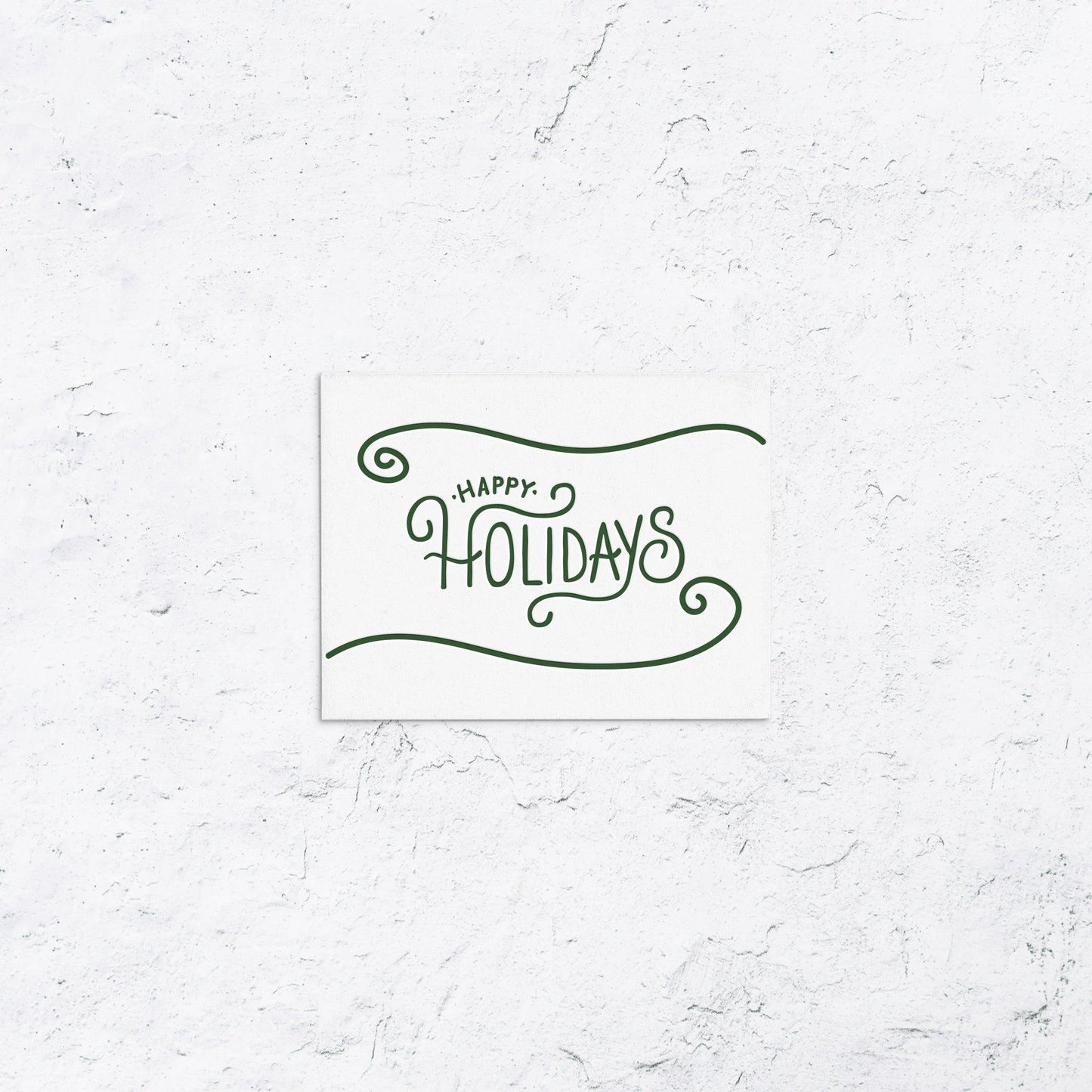 Happy Holidays Swirl Letterpress Boxed Cards - With Love Paperie