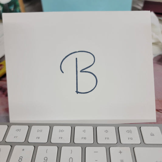 Initial Notecards Box Set of 10 - Choose Your Letter