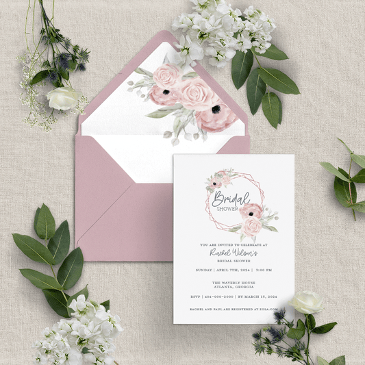 Anemone Wreath Invitation