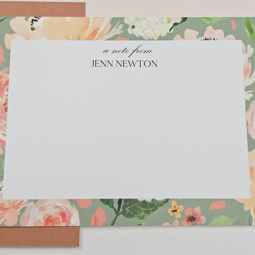 Blooms Notecard Set | Green