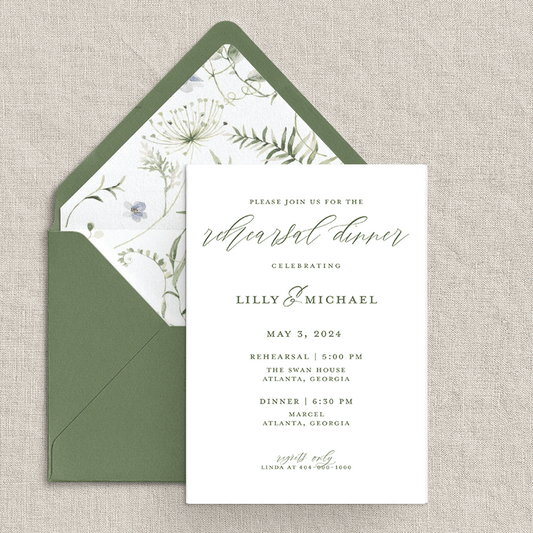 Boho Chic Rehearsal Dinner Invitation