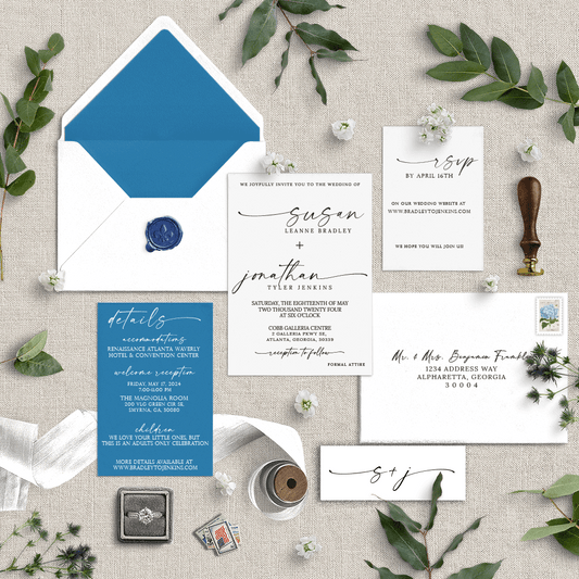 Easy Flourish Wedding Invitation Suite