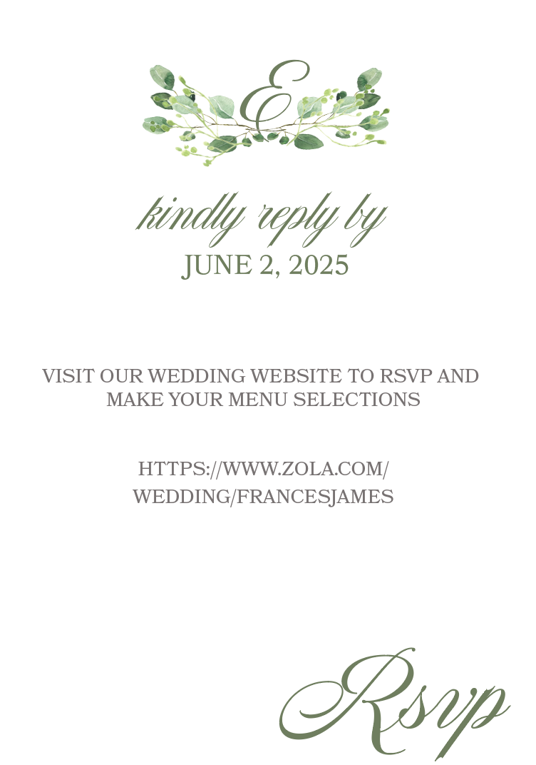 Green With Envy Wedding Invitation Suite