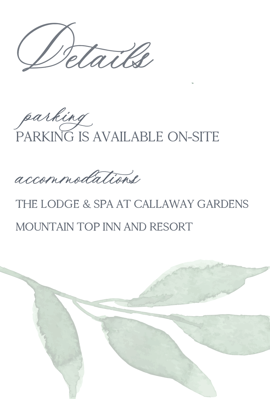 Eucalyptus Leaves Wedding Invitation Suite