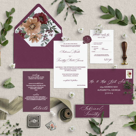 Seasons Change Wedding Invitation Suite