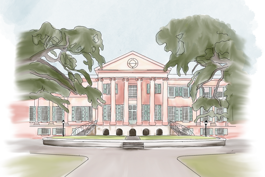 Custom Venue Watercolor Drawing - Digital Download