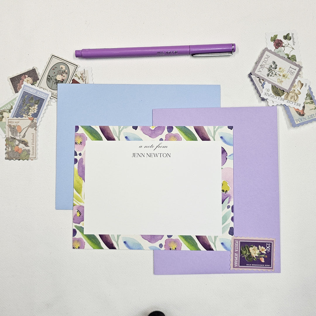 Violets Notecard Set