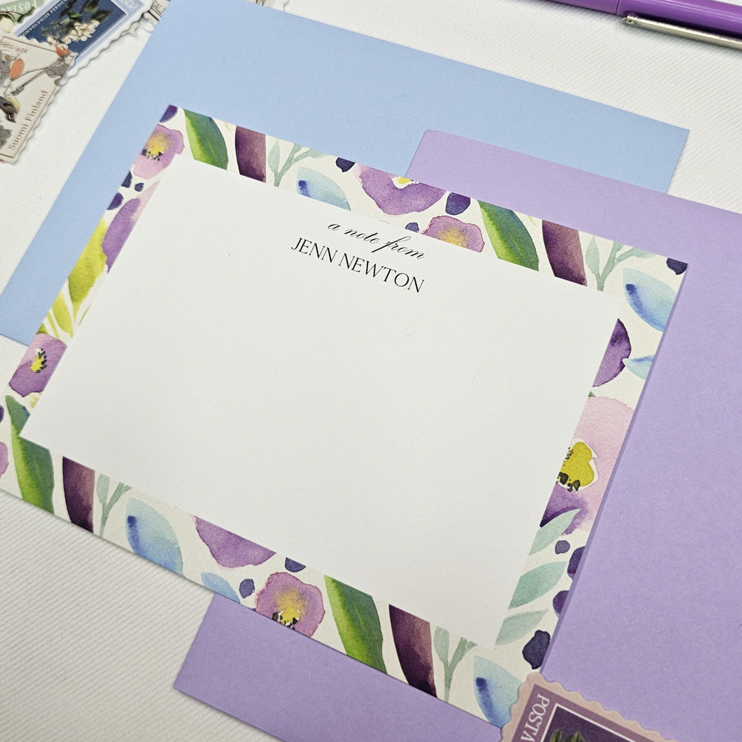 Violets Notecard Set