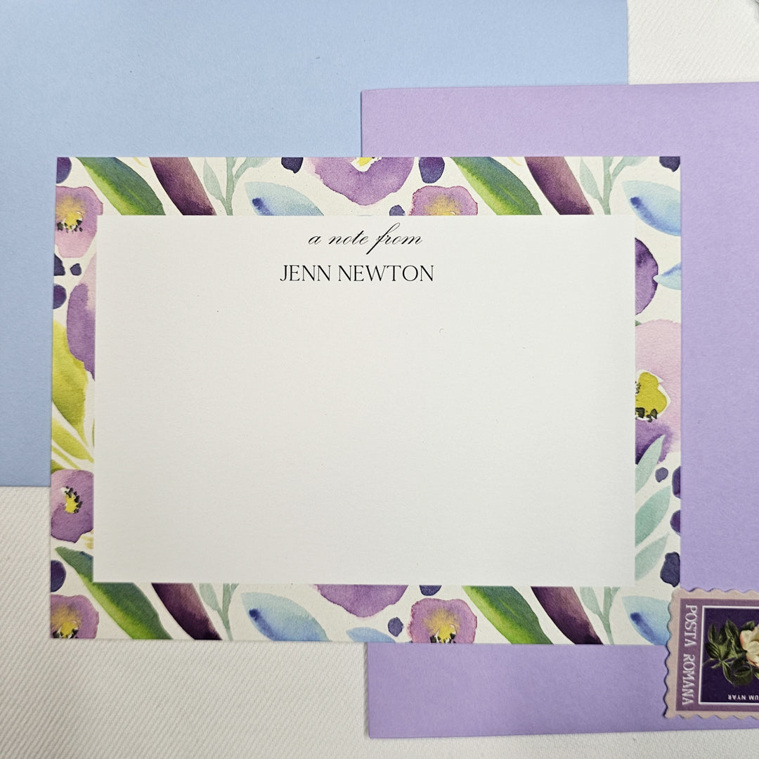 Violets Notecard Set