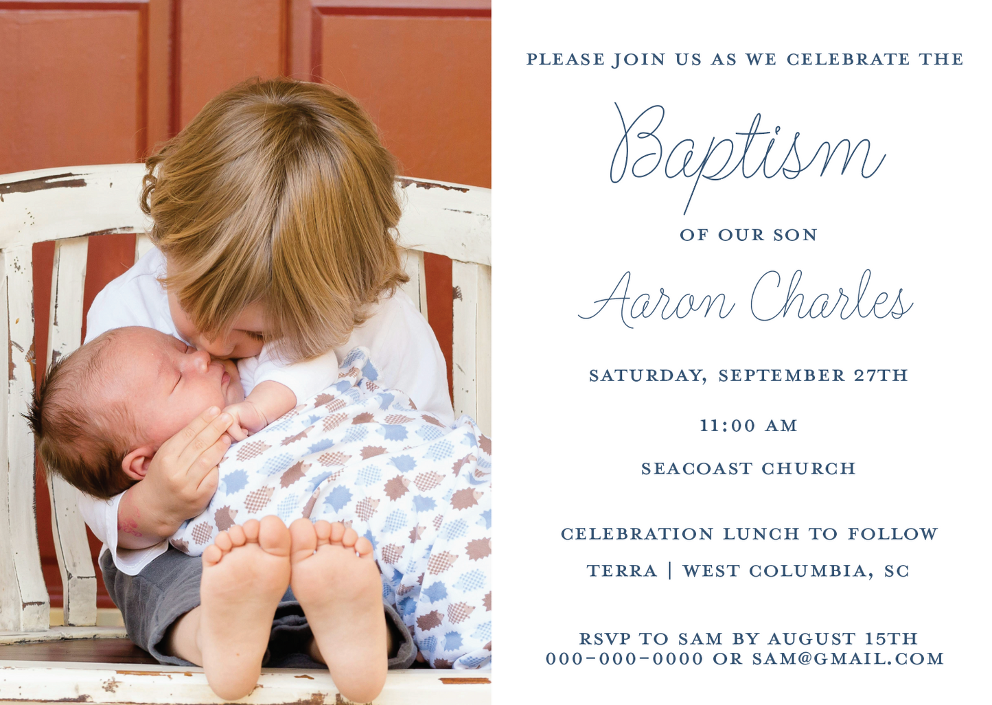 Baptism Photo Invitation